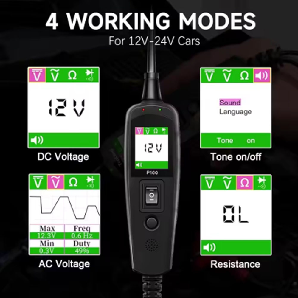 Power Tools English - جهاز فحص الدوائر الكهربائية للسيارات TopDiag