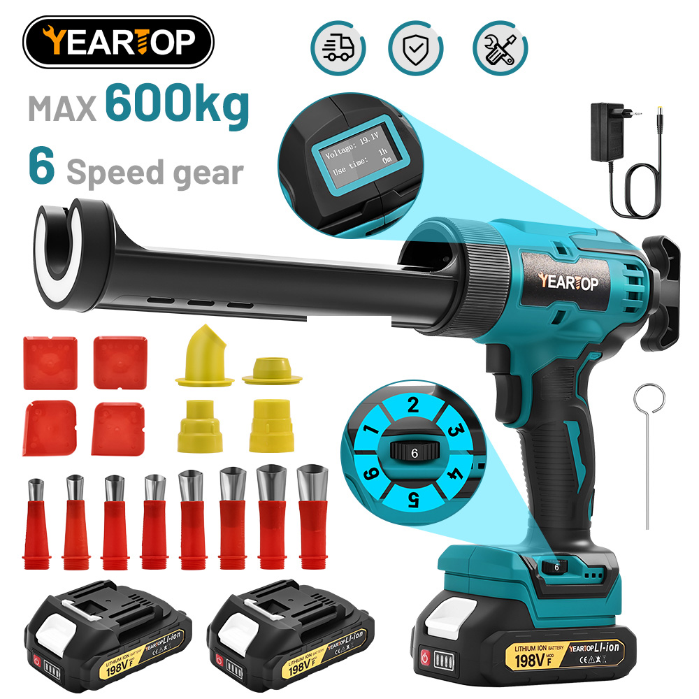 Power Tools Universal Battery - مسدس غراء كهربائي لاسلكي بـ 6