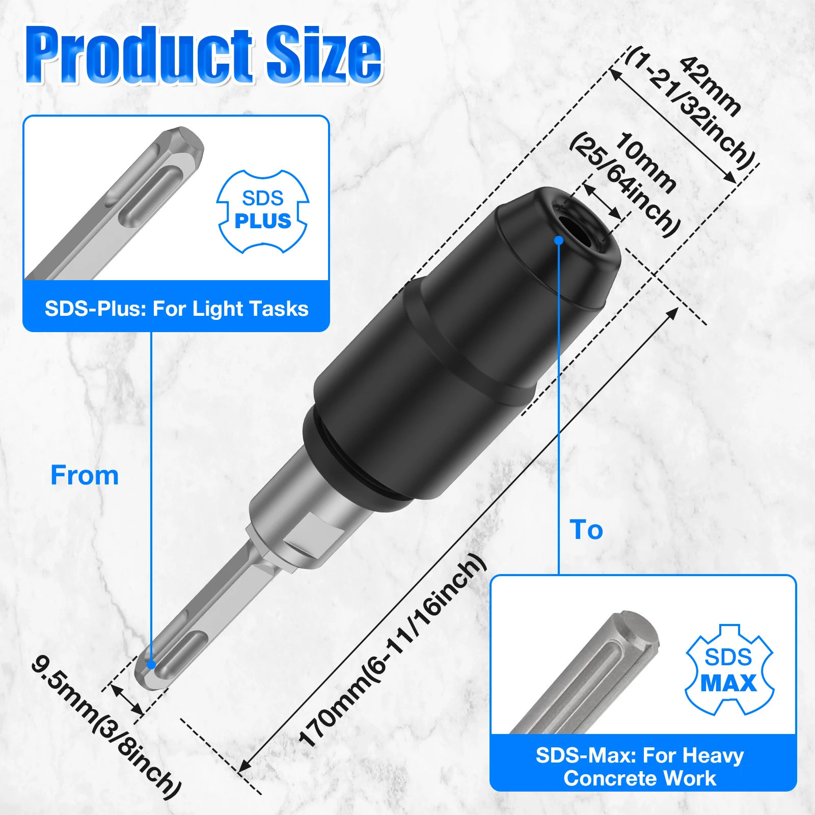 SDS-Plus إلى SDS-Max محول للمط - مراجعة Hammer Drill Sds وسعره