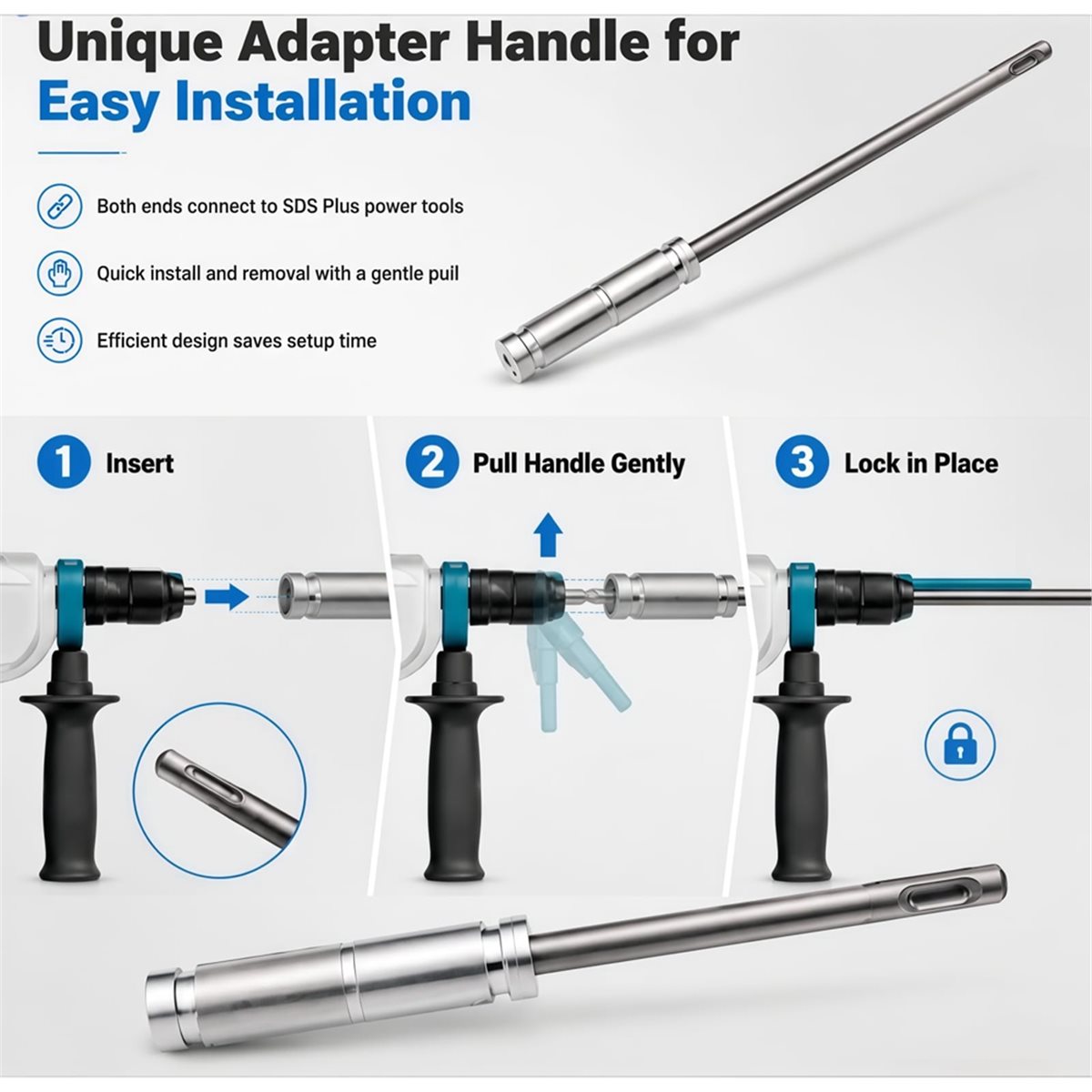 يتناسب مع 3 قطع من قضبان التمد - مراجعة Hammer Drill Sds وسعره