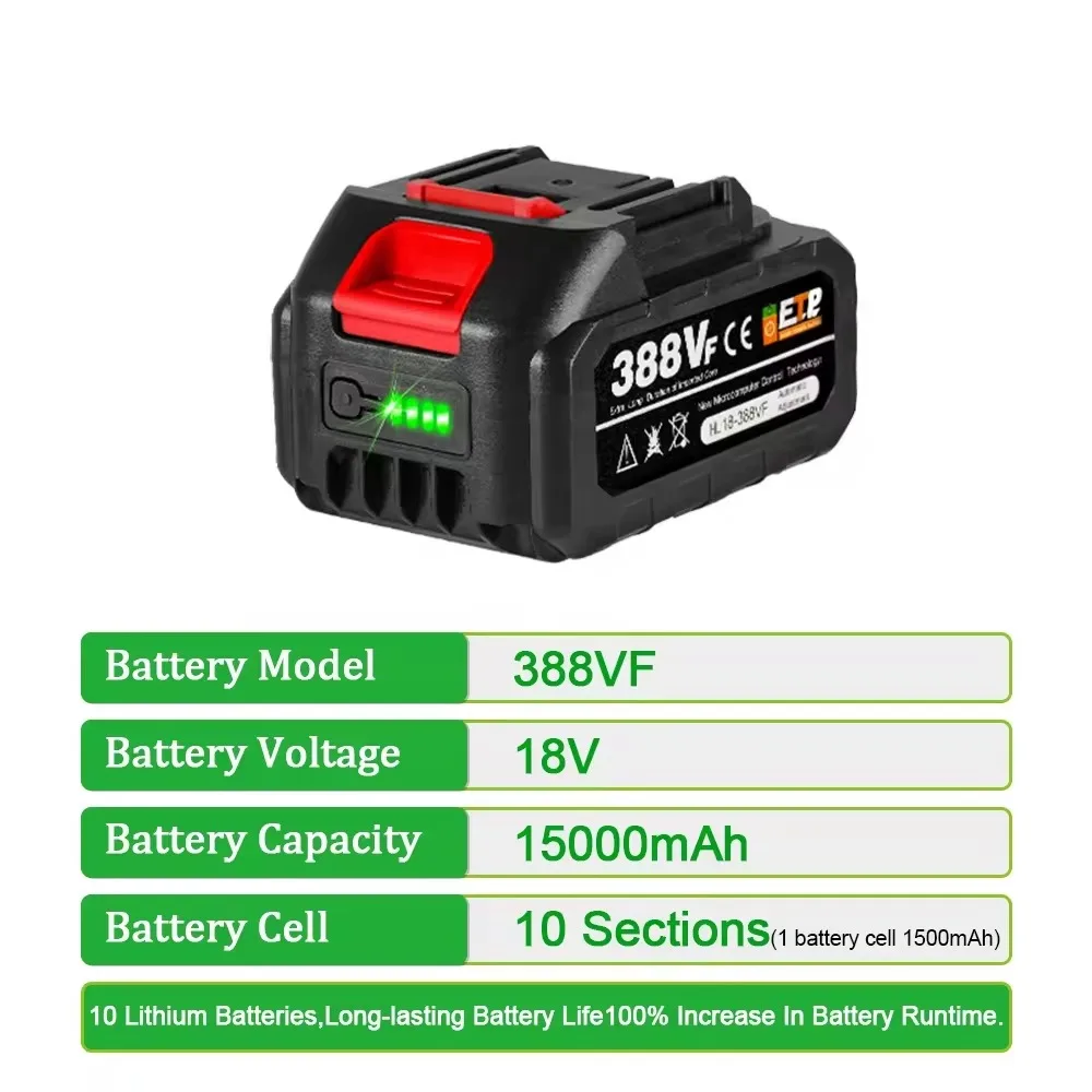 بطارية 18 فولت 388VF بسعة 2250 - مراجعة Power Tools Universal Battery وسعره